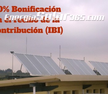 Bonificación en el recibo de la contribución (IBI)