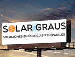 Valla publicitaria con iluminación solar